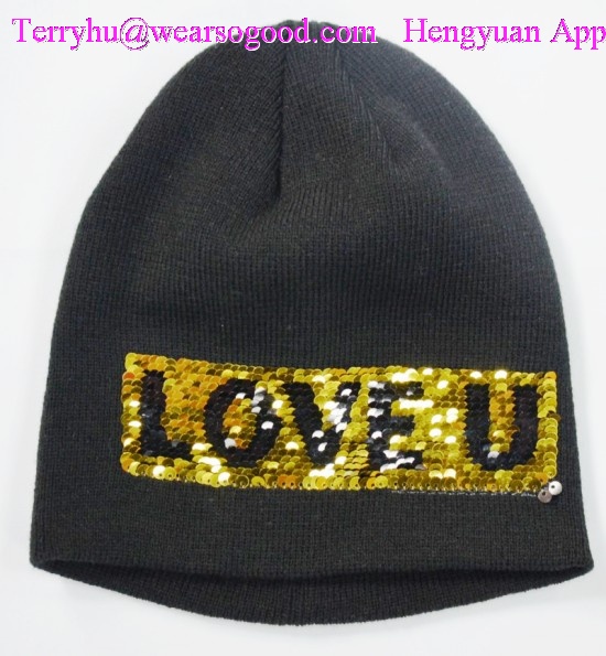 Knitted Hats With Sequins